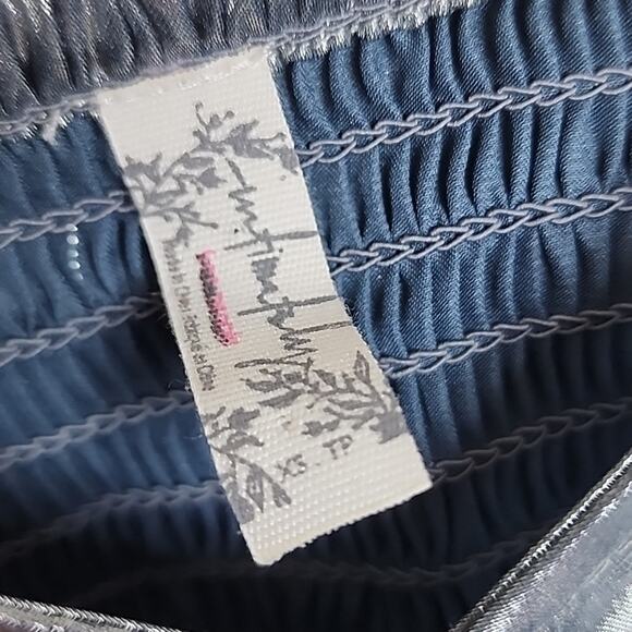 Free People Just Dance Babydoll Silver Metallic Dress - Picture 4 of 7